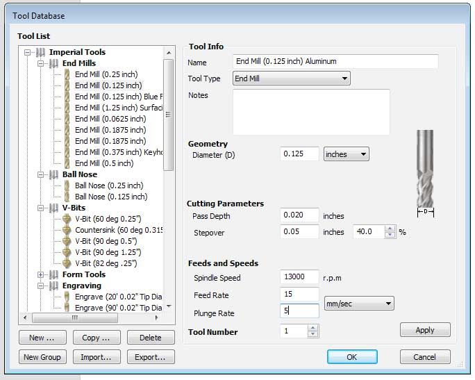 Stepcraft-Vectric-Aluminum-Setting