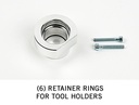 (6) Retainer Rings for tool holders