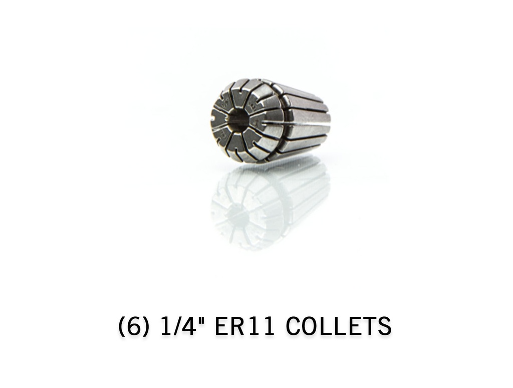 (6) 1/4" ER11 Collets