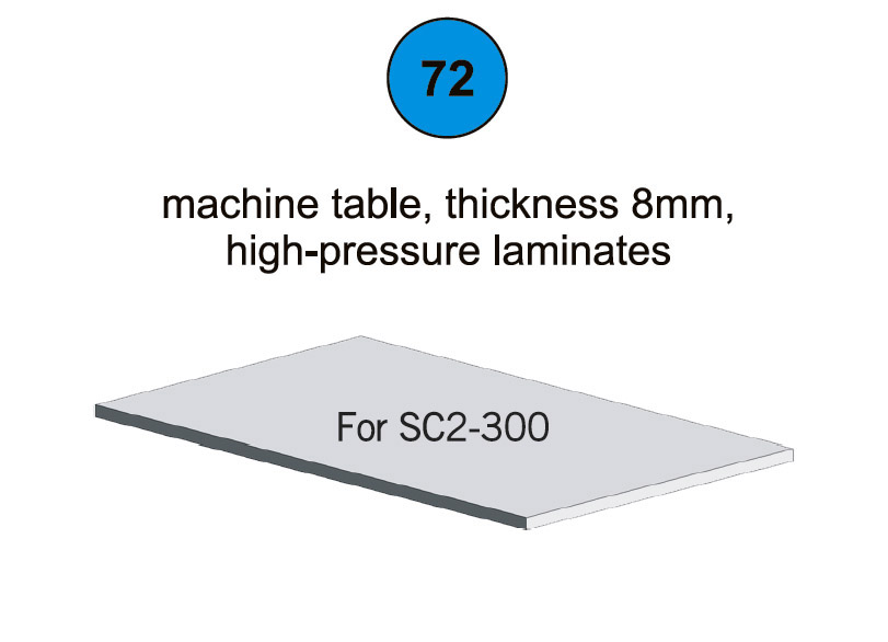 HPL 8mm Machine Table 300 - Part #72 In Manual