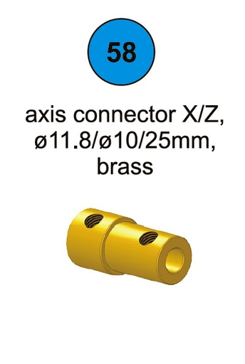 [80082] Axis Connector X/Z - 11.8 x 10 x 25mm - Part #58 In Manual