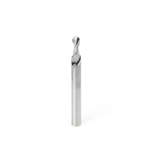 [46424] Amana Tool 46424 Solid Carbide Up-Cut Spiral Ball Nose 3/32 Radius x 3/16 Dia