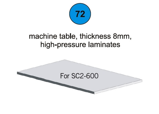 [90014] HPL 8mm Machine Table 600 - Part #72 In Manual